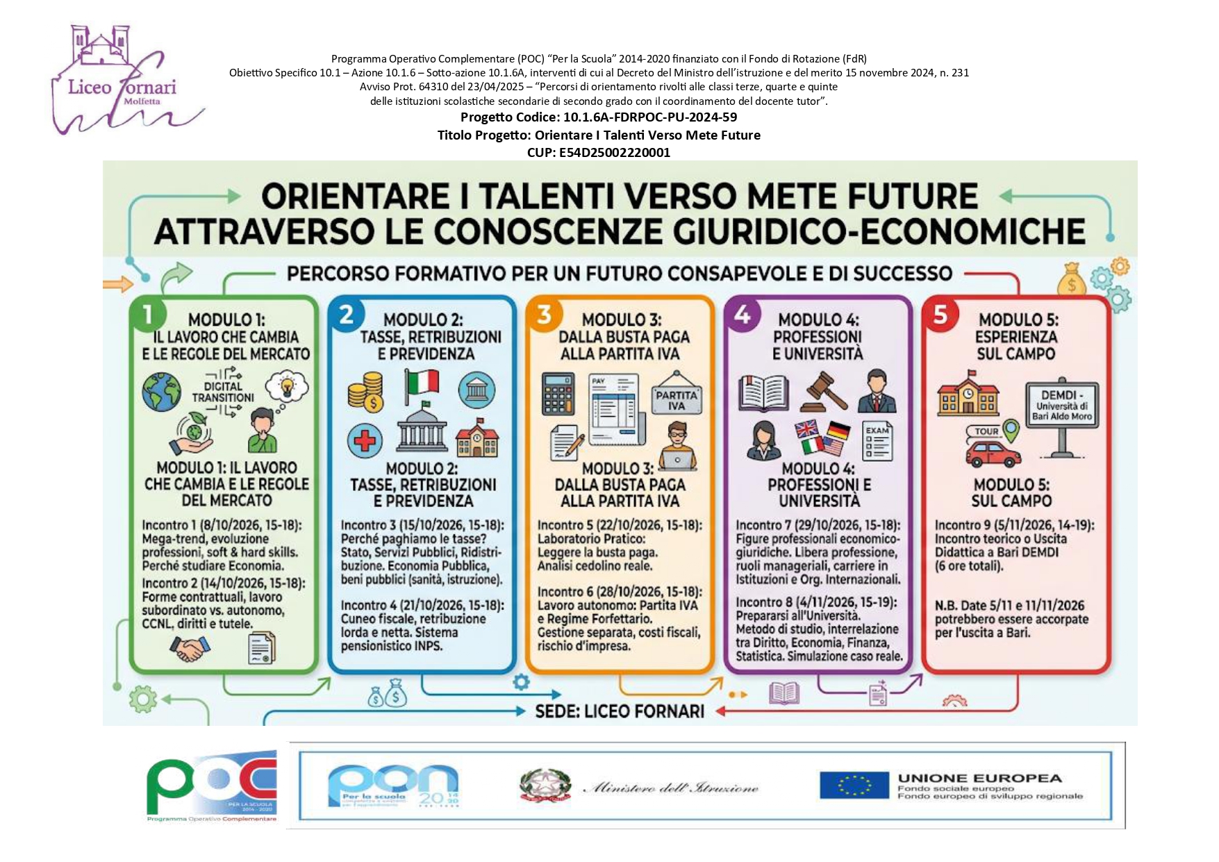 Orientare I Talenti Verso Mete Future - Programma Operativo Complementare (POC)